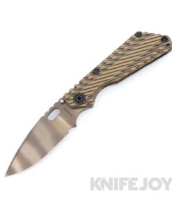 Strider Knives SnG CC Brown Tiger Stripe Spearpoint 20CV Blade with Hybrid Tiger Stripe Handle