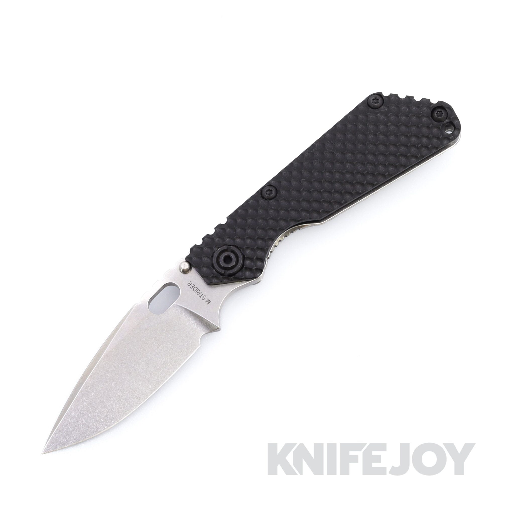 Mick Strider Knives CC SnG Stonewash 20CV Spearpoint Blade with Double Gunner Grip Titanium / Black G10 Handle