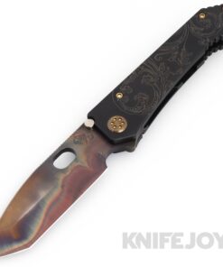 Medford Knives 187DPT D2 Vulcan Tanto Blade with DLC Bronze Filigree Handles/ Bronze Hardware and DLC Clip