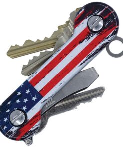 KeyBar KBR246 Full Size Aluminum American Flag Pocket Tool