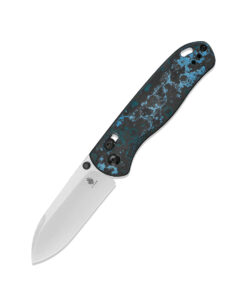 Kizer Ki3619A2 AZO Drop Bear Folding Knife Elmax Stonewashed Drop Point Blade with Artic Storm FatCarbon Handles