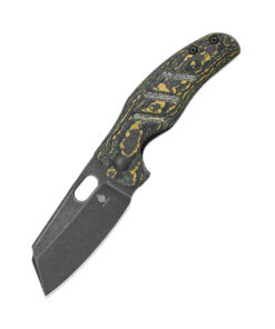 Kizer Ki3488A7 C101C Mini Sheepdog CPM 20CV Black Stonewash Blade with Fat Carbon Handles