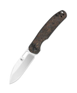 Kizer HIC-CUP Ki3606A1 Button Lock Knife S35VN Stonewash Blade with Dark Gold Carbon Fiber Handles