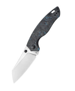 Kizer Toweser K Ki4593A1 Liner Lock Folder Stonewash Elmax Blade with Blue Fatcarbon Handles