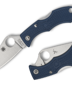 Spyderco LPCBL3 Ladybug 3 Folder with PlainEdge SPY27 Blade and Cobalt Blue FRN Handles