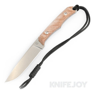 Chris Reeve Knives Inyoni Magnacut Fixed Blade with Natural Canvas Micarta Handles