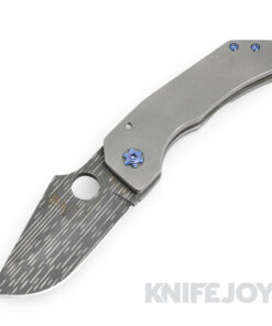 Zermeno Knives Tyr Model 80% Chad Nichols Blade with Titanium/ Blue Hardware Handles