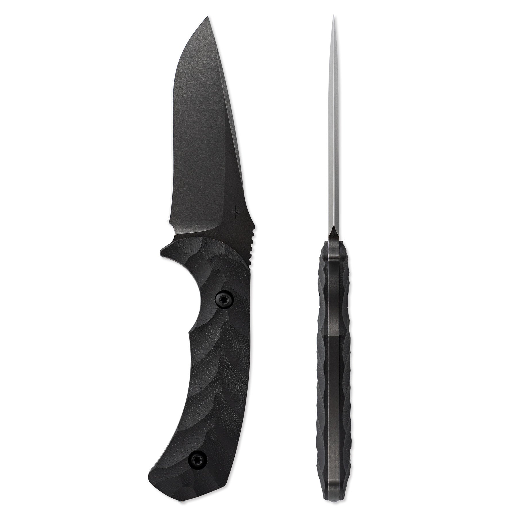 Toor Knives Mullet Carbon Fixed Blade Black CPM-154 Blade with Carbon G10 Handles