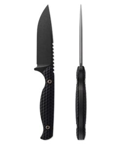 Toor Knives Mutiny Cannon Black Fixed Blade Signature Series PVD Coated Blade with Cannon Black G10 Handles
