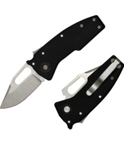 Demko Knives Nano-Shark AUS10A Clip Point Blade with Black GRN Handles