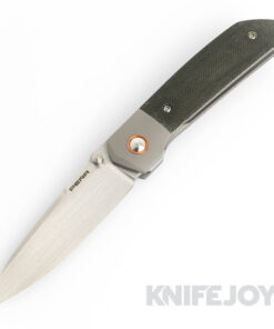 Enrique Pena Custom Front Flipper Mula Sheepsfoot Blade Green Micarta Handles/ Copper Collar/ Zircuti Clip