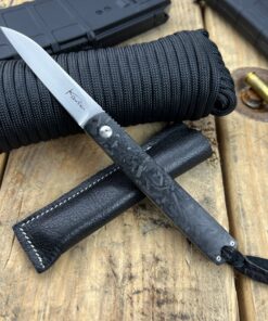 Kansei Matsuno Custom Knives DB03 with Marble Carbon Fiber Handles