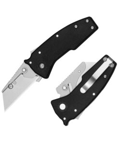 Demko Knives Razor Shark Utility Knife with Black GRN Handles