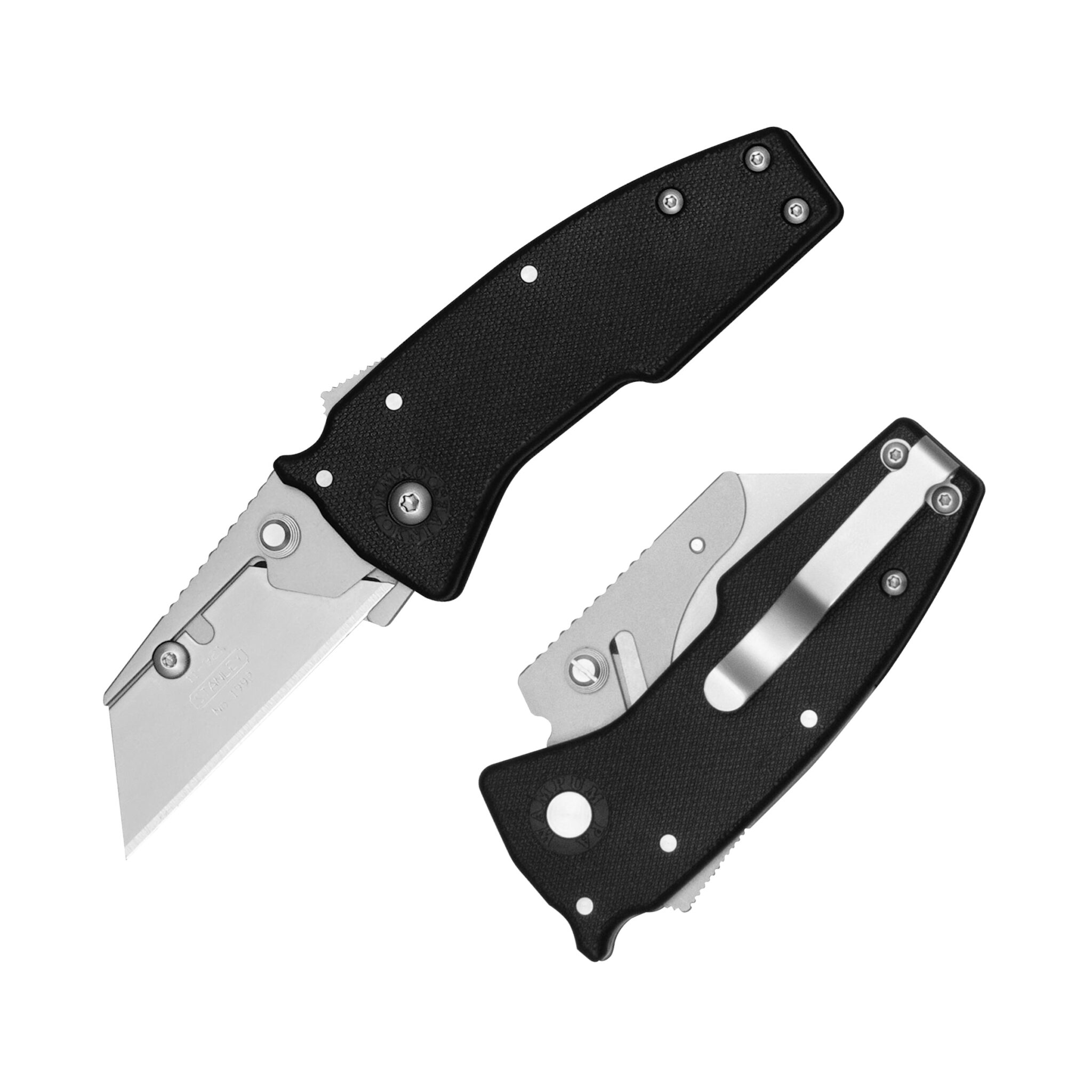 Demko Knives Razor Shark Utility Knife with Black GRN Handles