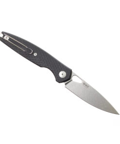GiantMouse Knives Vox/Anso ACE REO Linerlock Knife Stonewash Magnacut Blade with Black G10 Handles