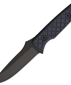 Spartan Blades SBSL004BKBK Alala Fixed Blade Black Powder Coat Drop Point Blade with CE Black Canvas Micarta Handles