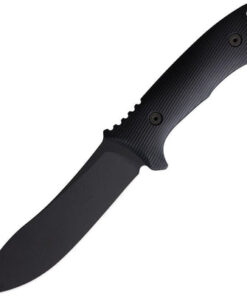 Spartan Blades SBSL005BK Harsey Nessmuk Fixed Blade Black Powder Coated Blade with Black Contoured Injection Molded Handles