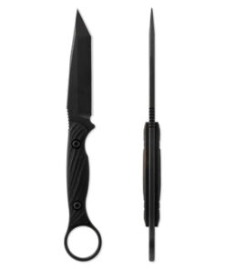Toor Knives Serpent Outlaw Fixed Blade Black Oxide Finish Tanto Blade with Outlaw G10 Handles