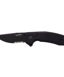 SOG 12-38-03-57 SOG-TAC XR Lock Black Out with Black Handles/ Partially Serrated Black Blade