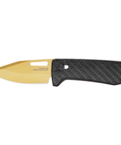 SOG 12-63-02-57 Ultra XR- Carbon Handle+ Gold Blade Thumbstud Flipper Knife