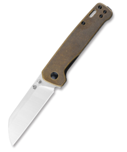QSP Penguin QS130F Liner Lock Brass Handle with D2 Blade Knife