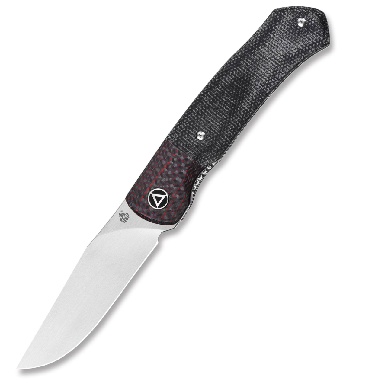 QSP Gannet QS137A Liner Lock CF Bolster/ Linen Micarta Handle with Satin Finish