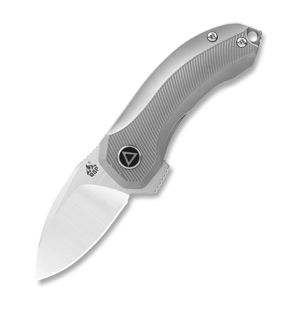 QSP Hamster QS138A Frame Lock Titanium Handle with 2-tone Satin Finish