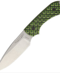 Bradford Knives BRAD3FE010 N690 Stonewash with Toxic Green/Black G10 Handle
