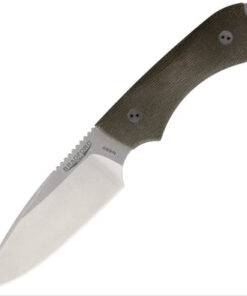 Bradford Knives BRAD4FE102 N690 Satin SW Finish Guardian4 OD Green Micarta