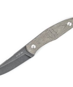 GiantMouse Knives Vox/Anso GMF2-P-G Fixed Blade with PVD Finish and Green Canvas Micarta Handles