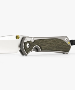 Chris Reeve Knives Large Sebenza 31 Drop Point with Bog Oak Inlays Polished Handles