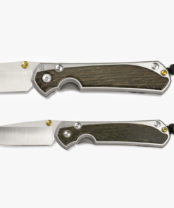 Chris Reeve Knives Small Sebenza 31 Drop Point Bog Oak Inlay Knife with Drop Point Blade/ Polished Handles