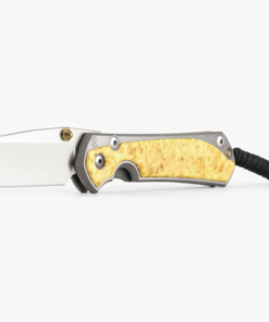 Chris Reeve Knives Large Sebenza 31 Drop Point Box Elder Inlay Knife Polished Handles