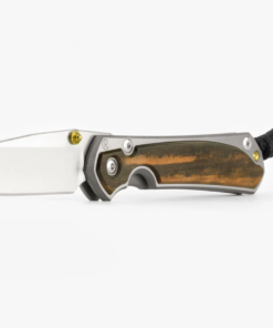 Chris Reeve Knives Large Sebenza 31 Drop Point with Macassar Ebony Inlays Polished Handles