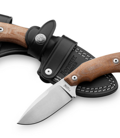 Lionsteel LSTH2CVN H2 Fixed Blade Skinner Natural Canvas Micarta Handles