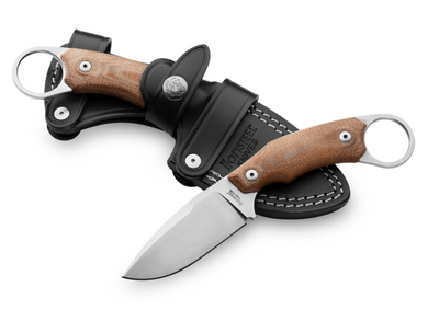 Lionsteel LSTH2CVN H2 Fixed Blade Skinner Natural Canvas Micarta Handles