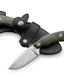 Lionsteel LSTH2CVG H2 Fixed Blade Skinner Green Canvas Micarta Handles