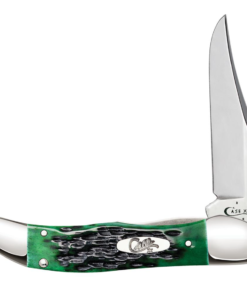Case Kickstart® Pocket Worn® Bermuda Green Bone Peach Seed Jig Mid-Folding Hunter Bermuda Green  (09782)