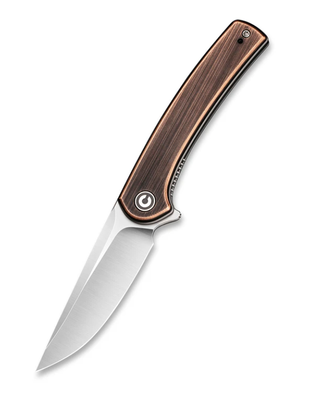 We Knife - CIVIVI MINI Asticus Liner Lock Knife Black Hand Rubbed Copper Handle