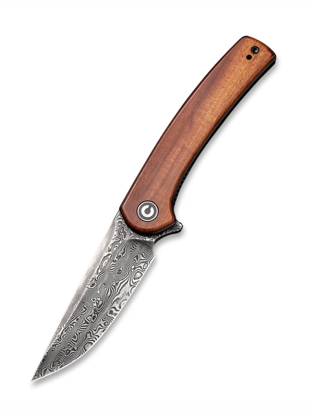 We Knife - CIVIVI MINI Asticus Liner Lock Knife Damascus with Cuibourtia Wood Handle