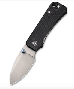 We Knife -Civivi Baby Banter Gray SW Nitro-V Blade with Black G10 Handles