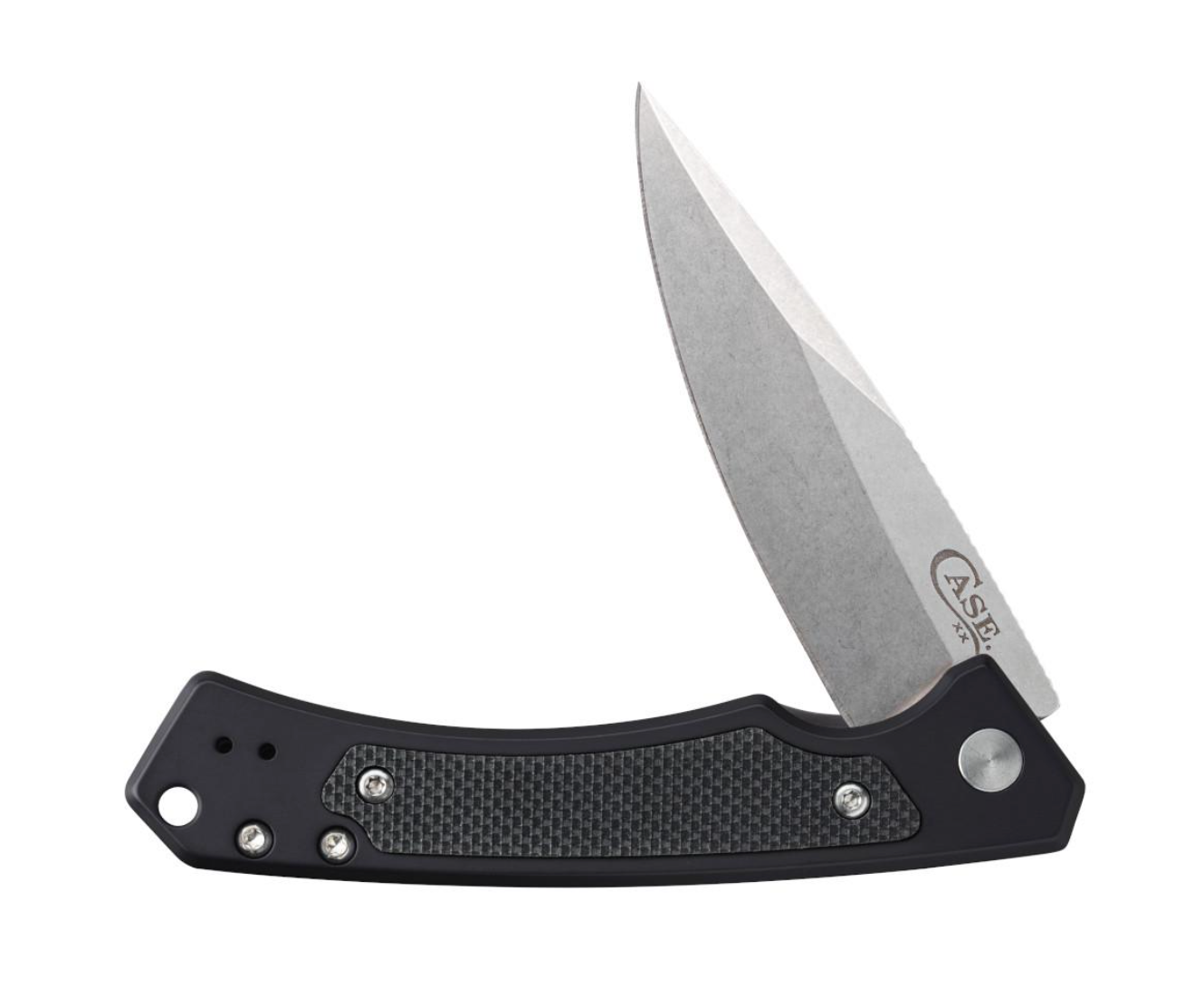 Case Black Anodized Aluminum with Black G-10 Inlay Marilla S35VN Flipper (CASE25880)