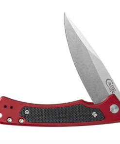 Case RED Anodized Aluminum with Black G-10 Inlay Marilla S35VN Flipper (CASE25881)