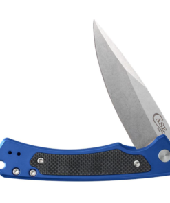 Case BLUE Anodized Aluminum with Black G-10 Inlay Marilla S35VN Flipper (CASE25882)