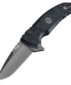 Sig Knives SIG16172 SIG X1-MicroFlip Tactical Manual Flipper Drop Point Blade Grey Cerakote Finish Solid Black G10 Frame