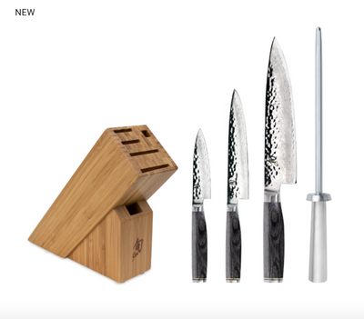 Shun Cutlery TDMS0512G Premier Grey 5PC Starter Block Set