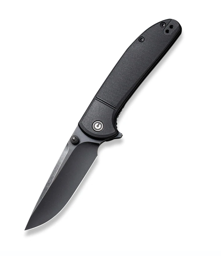 We Knife -CIVIVI Badlands Vagabond Flipper Black Stonewashed Blade and Black Fiber-glass Reinforced Nylon Handle