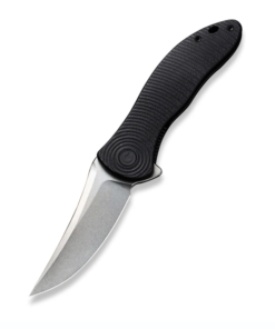 We Knife - CIVIVI Synergy3 Stonewashed Nitro-V Trailing Point Blade with Black G10 Handles