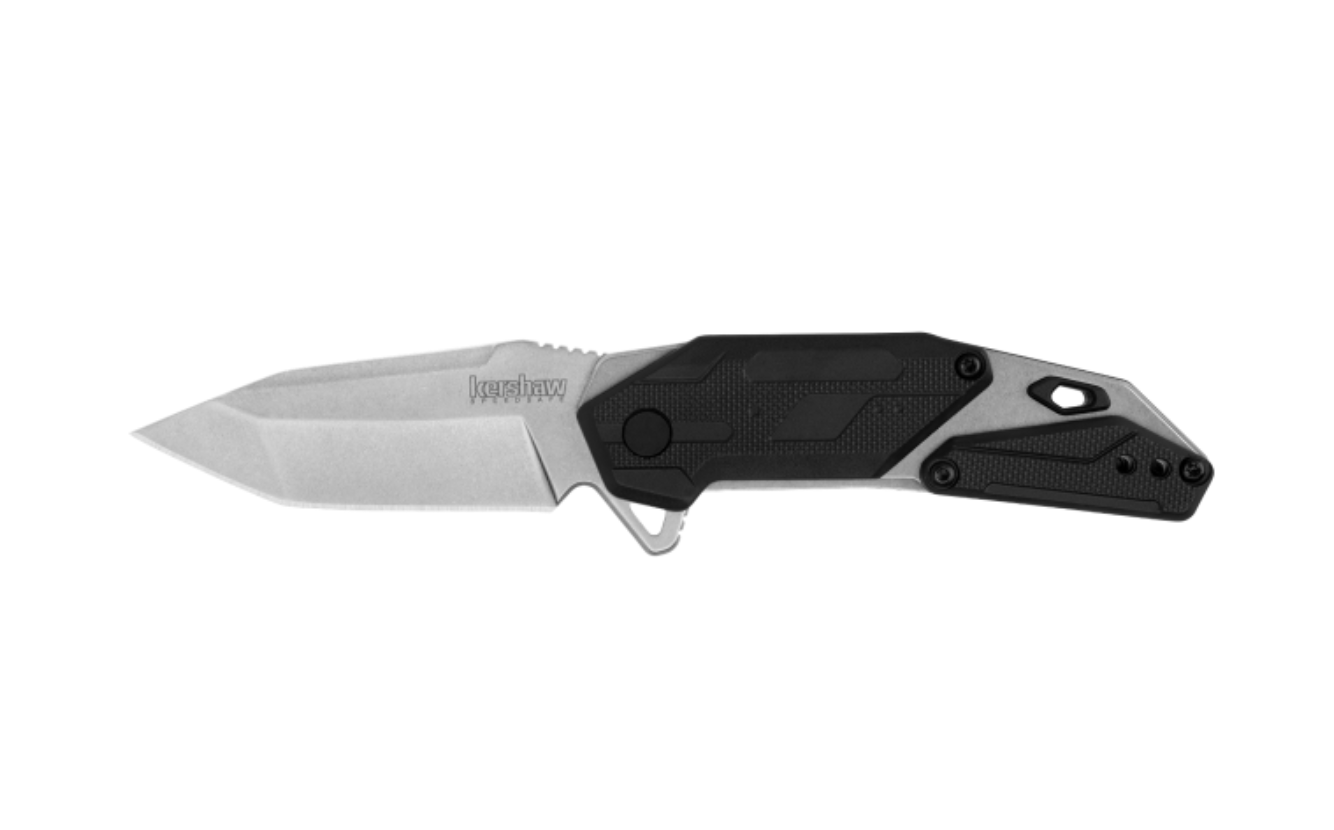Kershaw 1401 Jetpack Assisted Flipper with Stainless Steel/ Glass Filled Nylon Overlay Handles