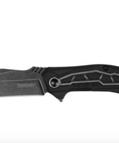 Kershaw 1376 Flatbed Assisted Folder Plain Blackwash Blade with Blackwash G10 Textured Handle